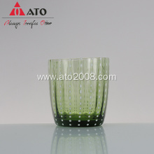 Regular Bright Colored Dot Decoration Stemless Wine Glass